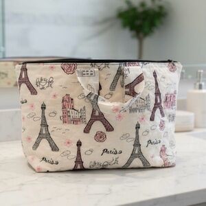 Parisian Print Cosmetic Bag